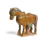 SANCAI-GLAZED POTTERY HORSE MING DYNASTY OR LATER