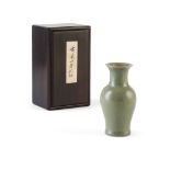 SMALL LONGQUAN CELADON BALUSTER VASE QING DYNASTY