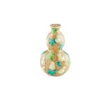 FAMILLE ROSE DOUBLE-GOURD SNUFF BOTTLE QIANLONG MARK BUT LATER