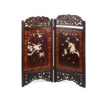 SHIBIYAMA TWO PANEL SCREEN MEIJI PERIOD