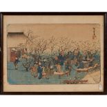 TWO JAPANESE WOODBLOCK PRINTS 19TH CENTURY