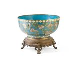 LARGE CLOISONNÉ ENAMEL DEEP BOWL QING DYNASTY, 19TH CENTURY