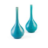 TWO TURQUOISE-GLAZED BOTTLE VASES LATE QING DYNASTY-REPUBLIC PERIOD, 19TH-20TH CENTURY