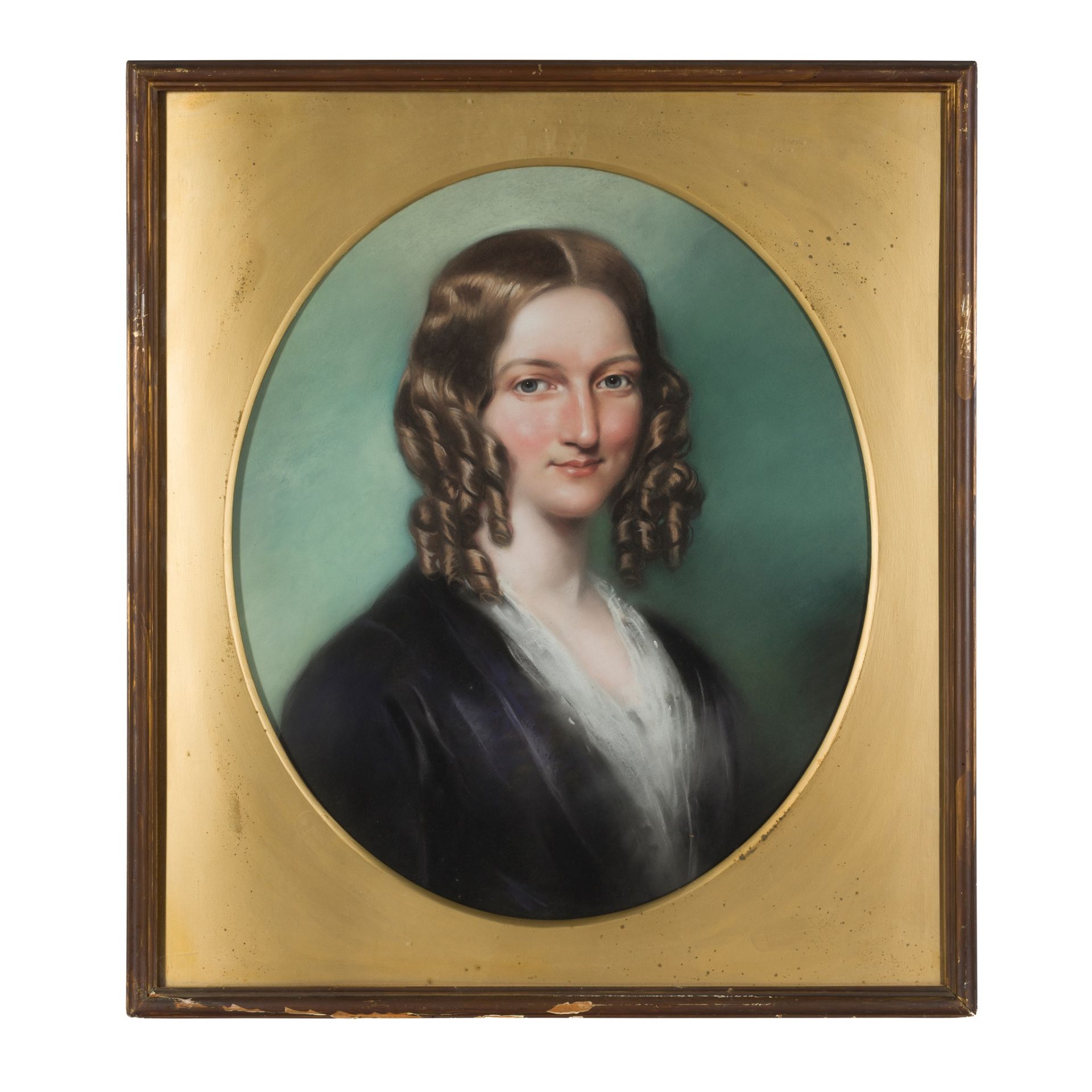 ATTRIBUTED TO JAMES ARCHER (SCOTTISH 1823-1904) HEAD AND SHOULDERS PORTRAIT OF A GIRL WITH RINGLETS - Image 5 of 5