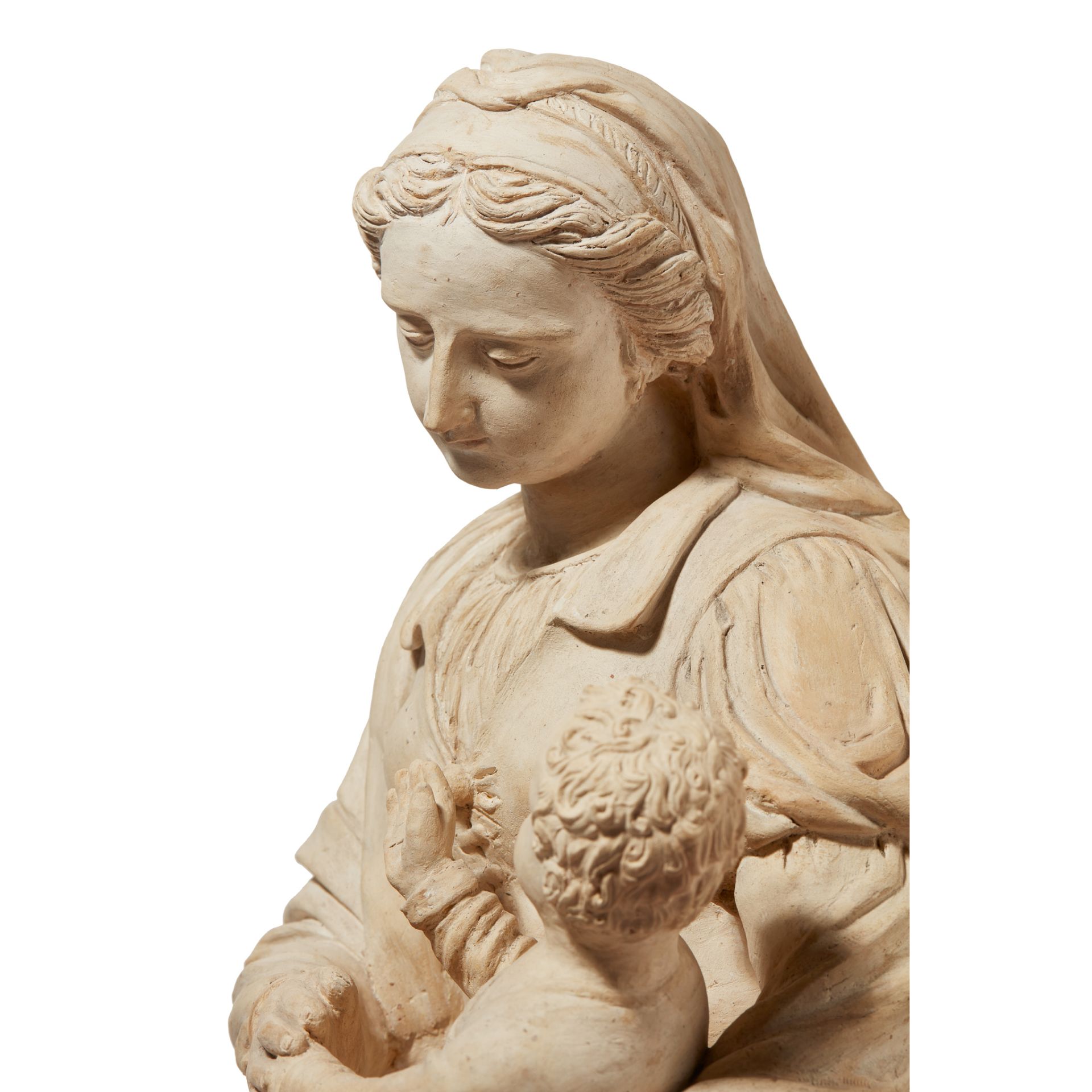 ATTRIBUTED TO GERVAIS I DELABARRE (FRENCH ACTIVE 1593 - 1647) VIRGIN AND CHILD, LE MANS 1ST HALF OF - Image 5 of 8