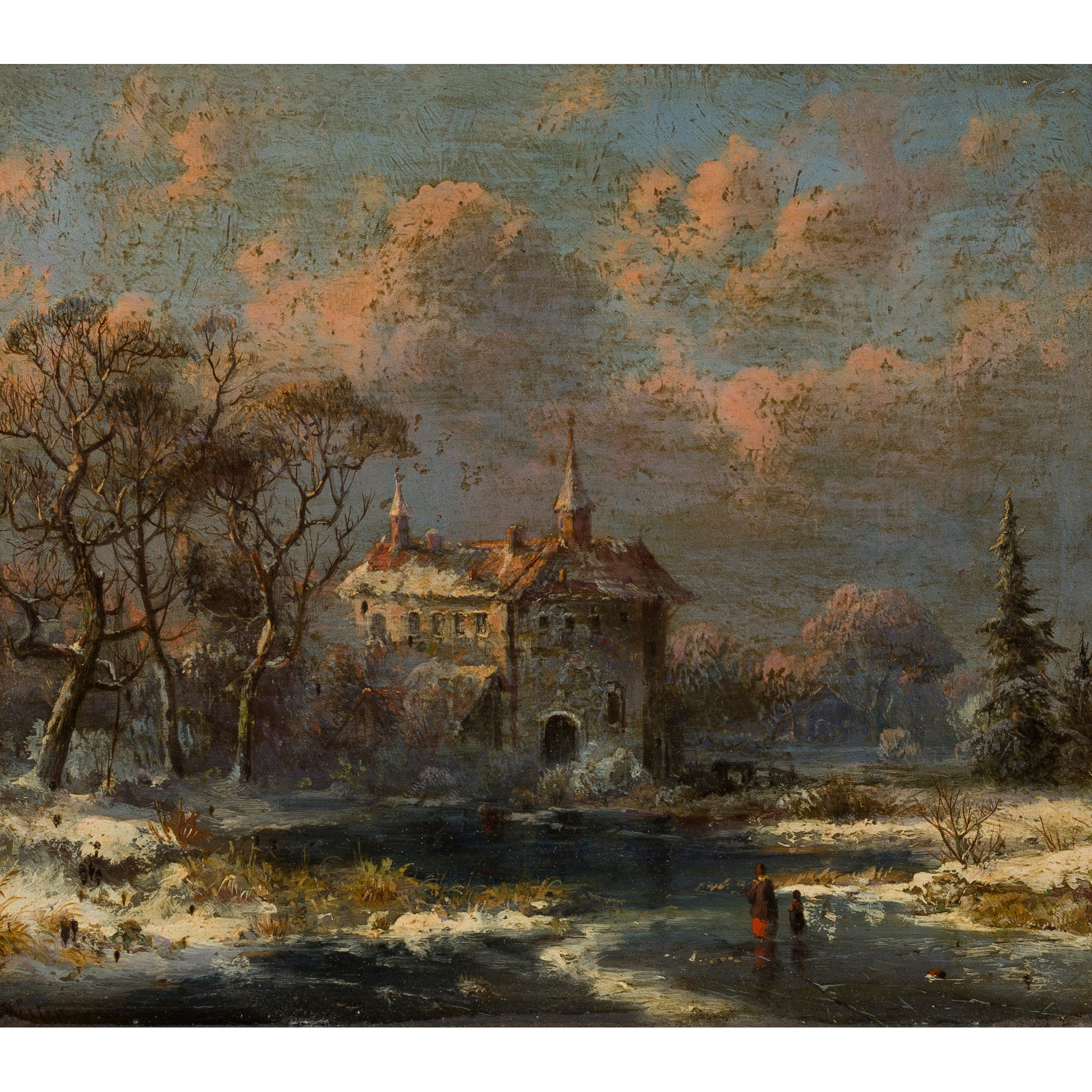 CARL GEORG KOSTER (GERMAN 1812-1893) WINTER LANDSCAPE