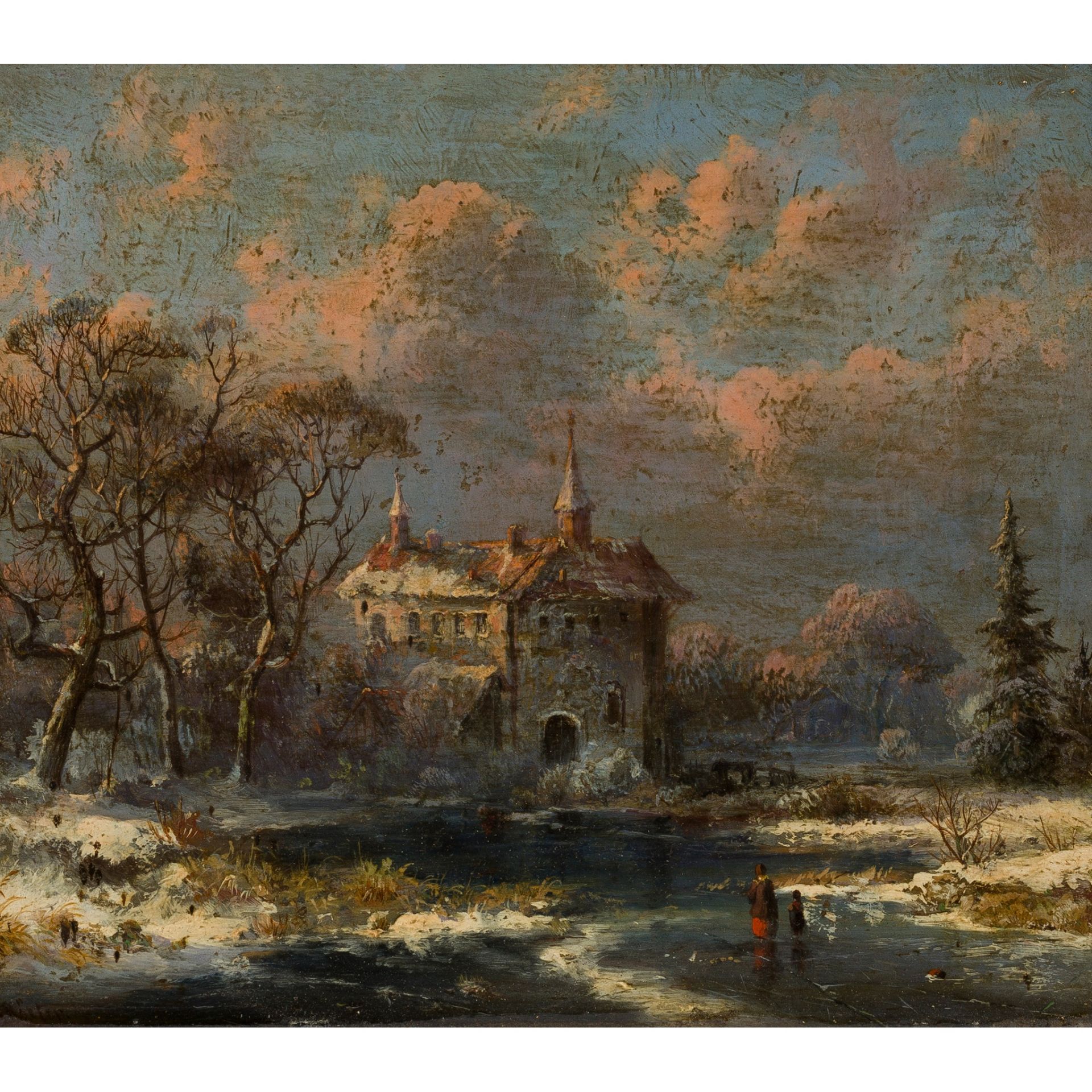 CARL GEORG KOSTER (GERMAN 1812-1893) WINTER LANDSCAPE