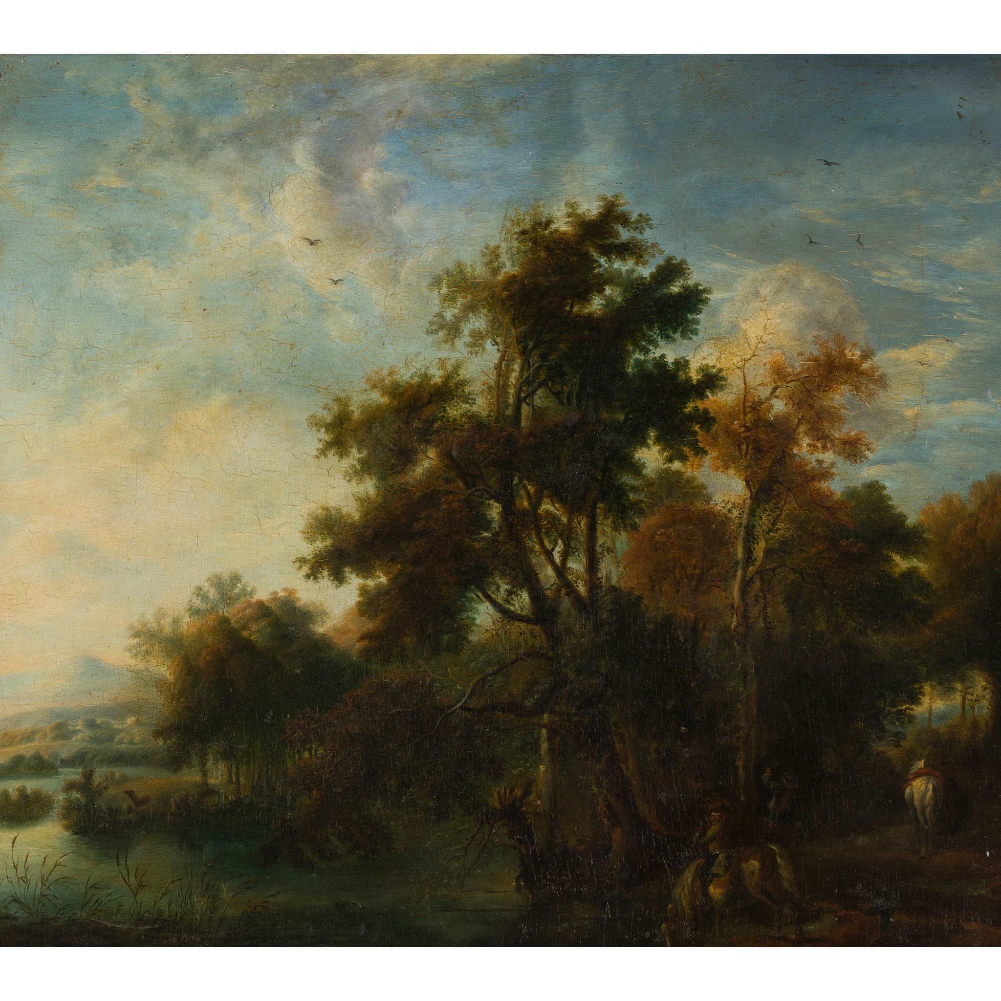 AFTER WOUVERMANS (DUTCH 18TH CENTURY) ITALIANATE LANDSCAPE