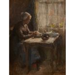 ROBERT GEMMELL HUTCHISON R.B.A., R.O.I., R.S.A., R.S.W. (SCOTTISH 1860-1936) BY THE WINDOW