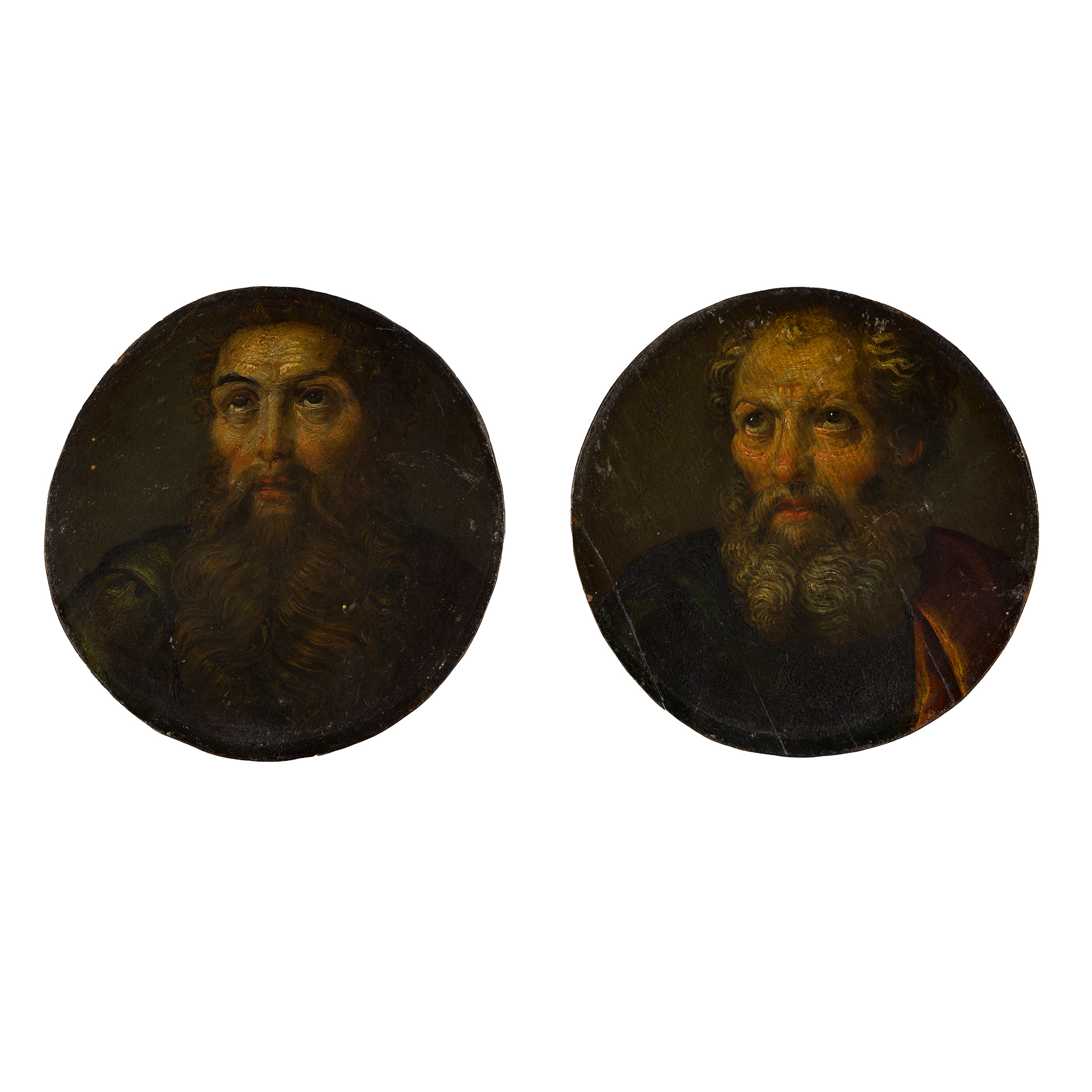 GERMAN SCHOOL (17TH/18TH CENTURY) TWO SAINT HEADS