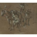 ATTRIBUTED TO ESAIAS VAN DE VELDE (DUTCH 1587 - 1630) STUDY OF HORSEMEN