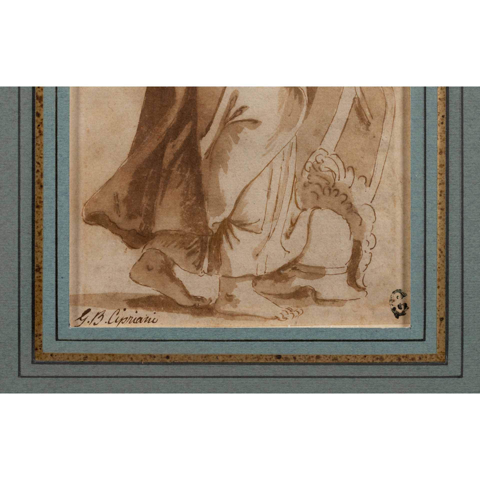 ATTRIBUTED TO GIOVANNI BATTISTA CIPRIANI (ITALIAN 1727 - 1785) CLASSICAL FIGURE - Image 3 of 3