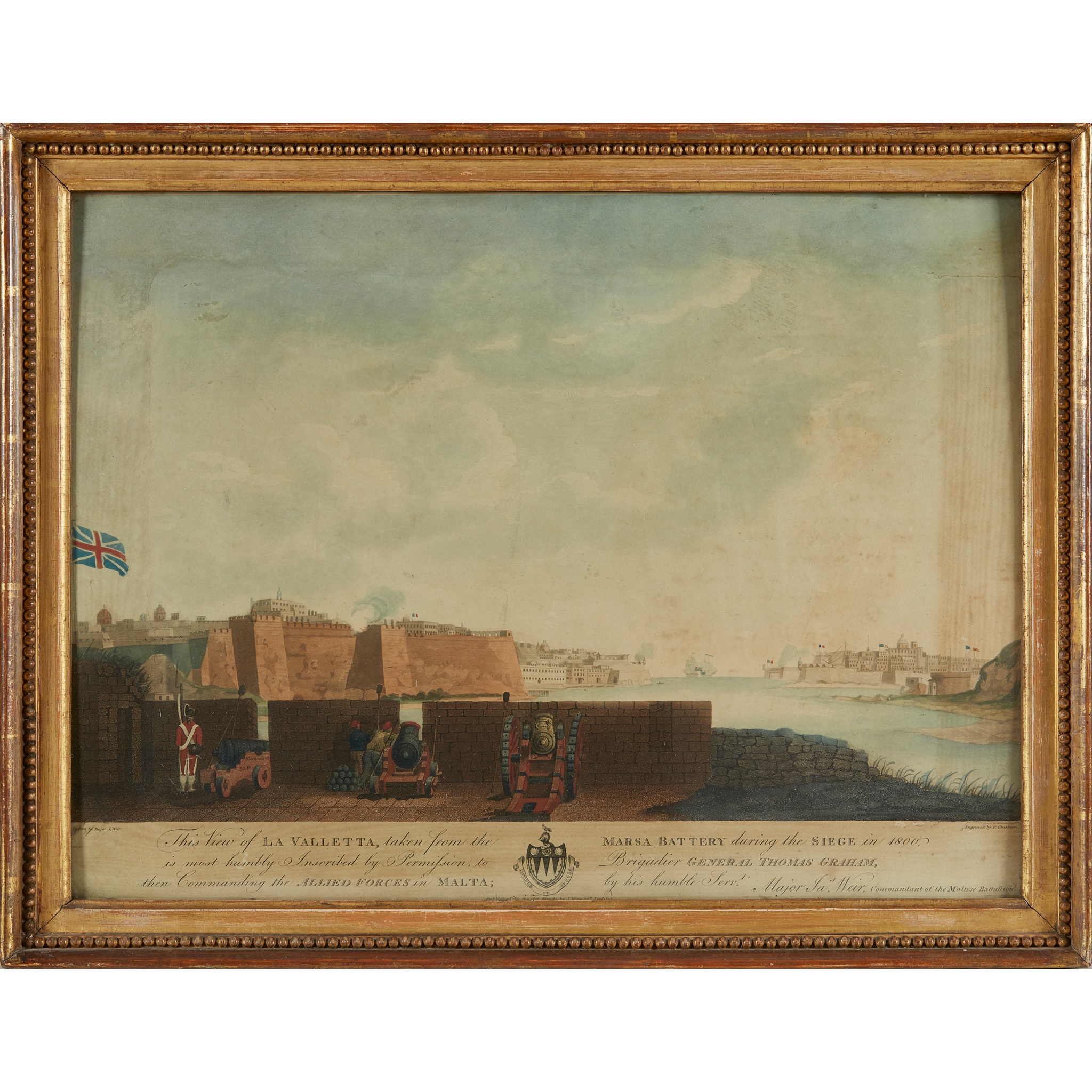 Malta Two aquatints after Major J. Weir - Image 2 of 2