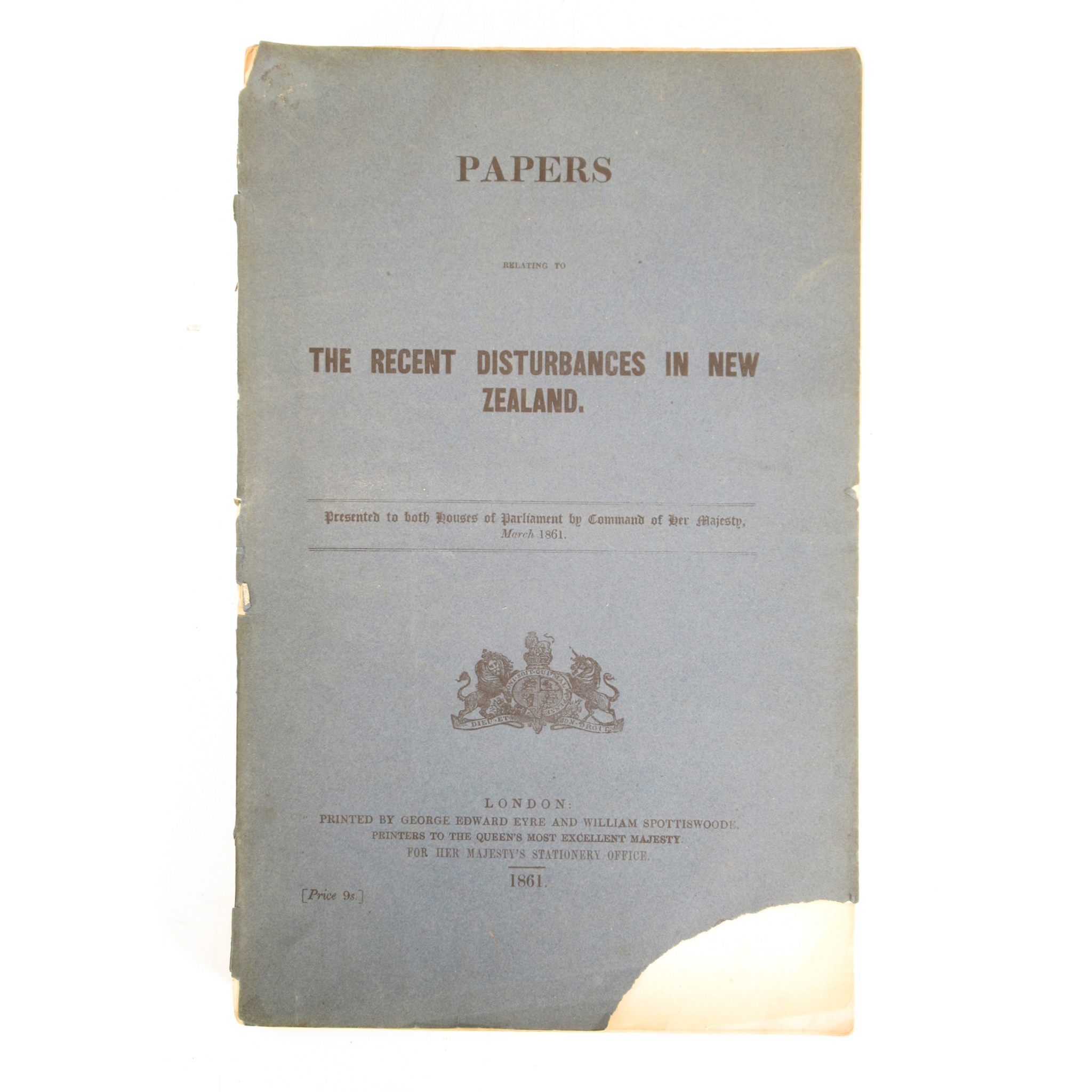 New Zealand: the First Taranaki War Papers relating to the Recent Disturbances in New Zealand - Image 2 of 2