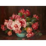 KATE WYLIE (SCOTTISH 1877-1941) STILL-LIFE OF ROSES