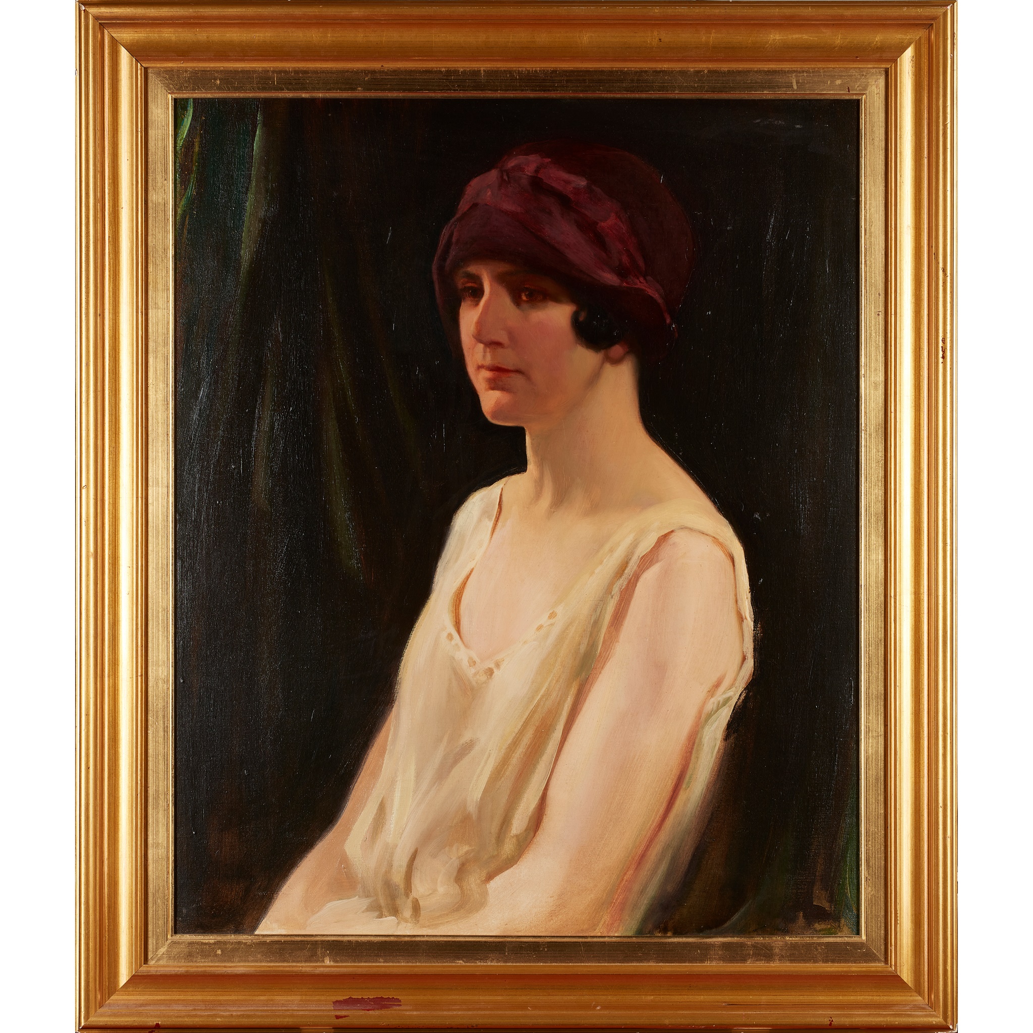 20TH CENTURY BRITISH SCHOOL PORTRAIT OF A WOMAN C.1920 - Image 2 of 3