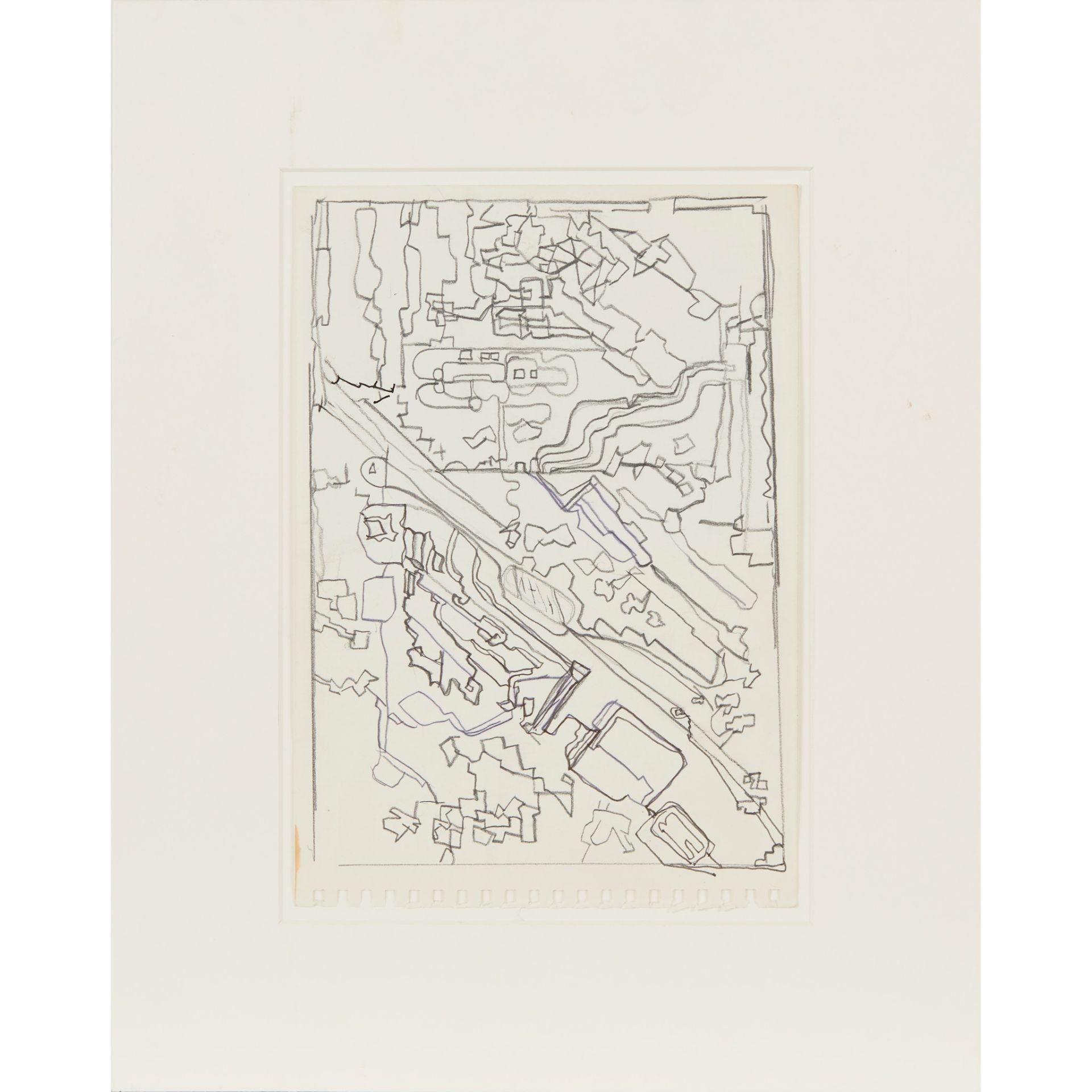 § EDUARDO PAOLOZZI K.B.E., R.A., H.R.S.A. (SCOTTISH 1924-2005) SKETCH WITH GREEN ELEMENTS - Image 2 of 2