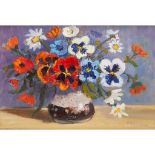 § DAVID MCCLURE R.S.A., R.S.W. (SCOTTISH 1926-1998) PANSIES