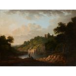 ALEXANDER NASMYTH (SCOTTISH 1758-1840) RUINED CASTLE ABOVE A LOCH