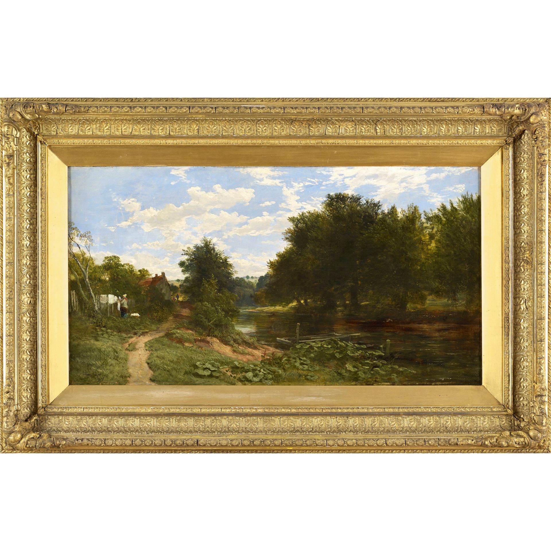SAM BOUGH R.S.A, R.S.W. (SCOTTISH 1822-1878) ON THE RIVER ALMOND, NEAR CRAMOND - Bild 2 aus 2