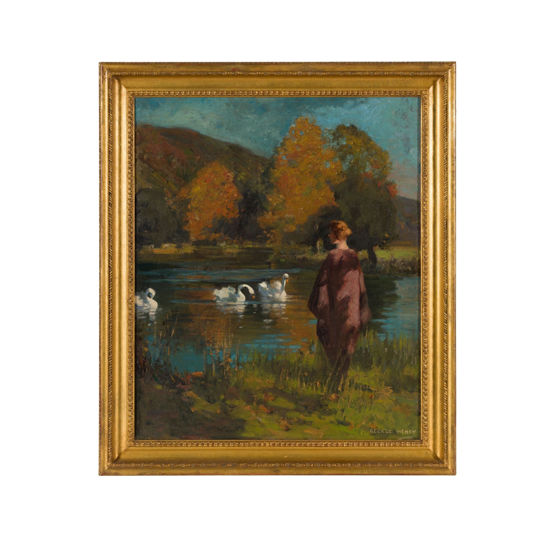 GEORGE HENRY R.A., R.S.A., R.S.W. (SCOTTISH 1858-1943) AUTUMN BY THE LAKE, GALLOWAY - Bild 2 aus 2