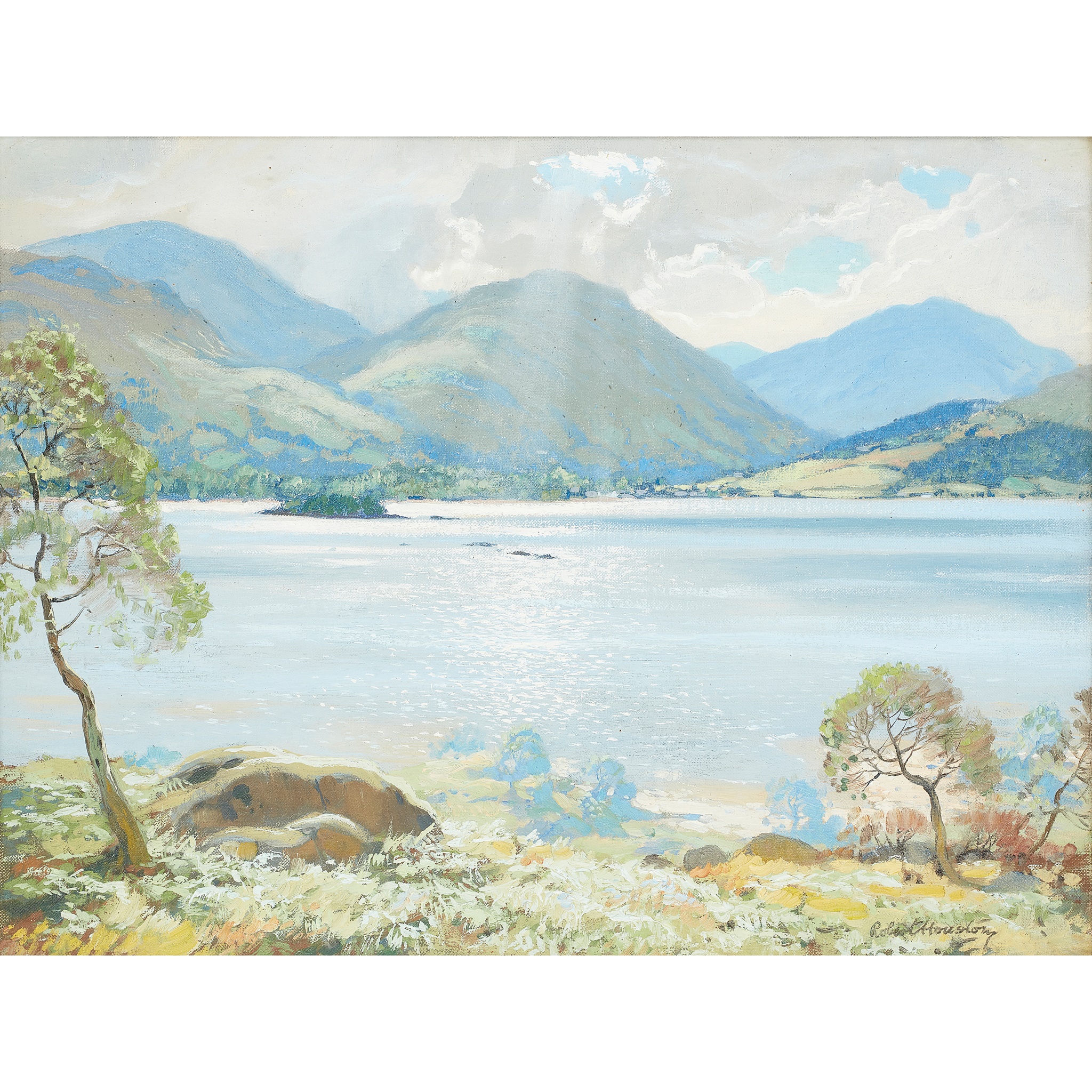 ROBERT HOUSTON R.S.W. (SCOTTISH 1891-1942) LIGHT ON THE LOCH