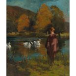GEORGE HENRY R.A., R.S.A., R.S.W. (SCOTTISH 1858-1943) AUTUMN BY THE LAKE, GALLOWAY