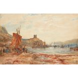 SAM BOUGH R.S.A, R.S.W. (SCOTTISH 1822-1878) FISHING FLEET AT TARBERT, LOCH FYNE