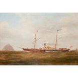 WILLIAM CLARK OF GREENOCK (SCOTTISH 1803-1883) THE PADDLE STEAMER DUMBARTON, OFF AILSA CRAIG