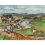 § JOHN MACLAUCHLAN MILNE R.S.A (SCOTTISH 1886-1957) PERTH FROM KINNOUL HILL