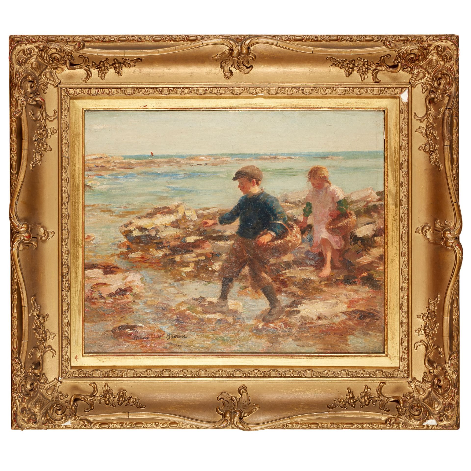 WILLIAM MARSHALL BROWN R.S.A., R.S.W (SCOTTISH 1863-1936) GATHERING MUSSELS - Bild 2 aus 3