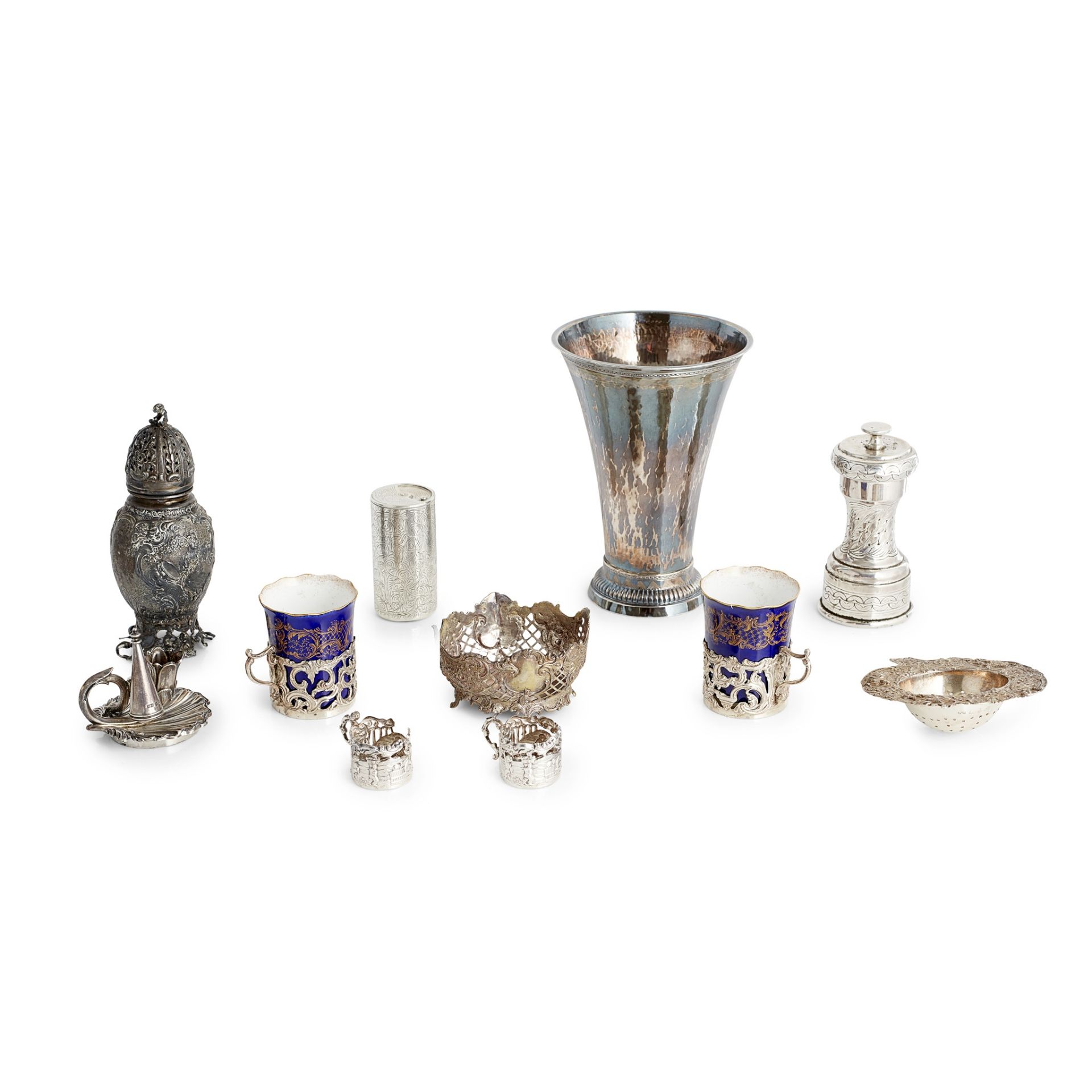 A collection of European silver items