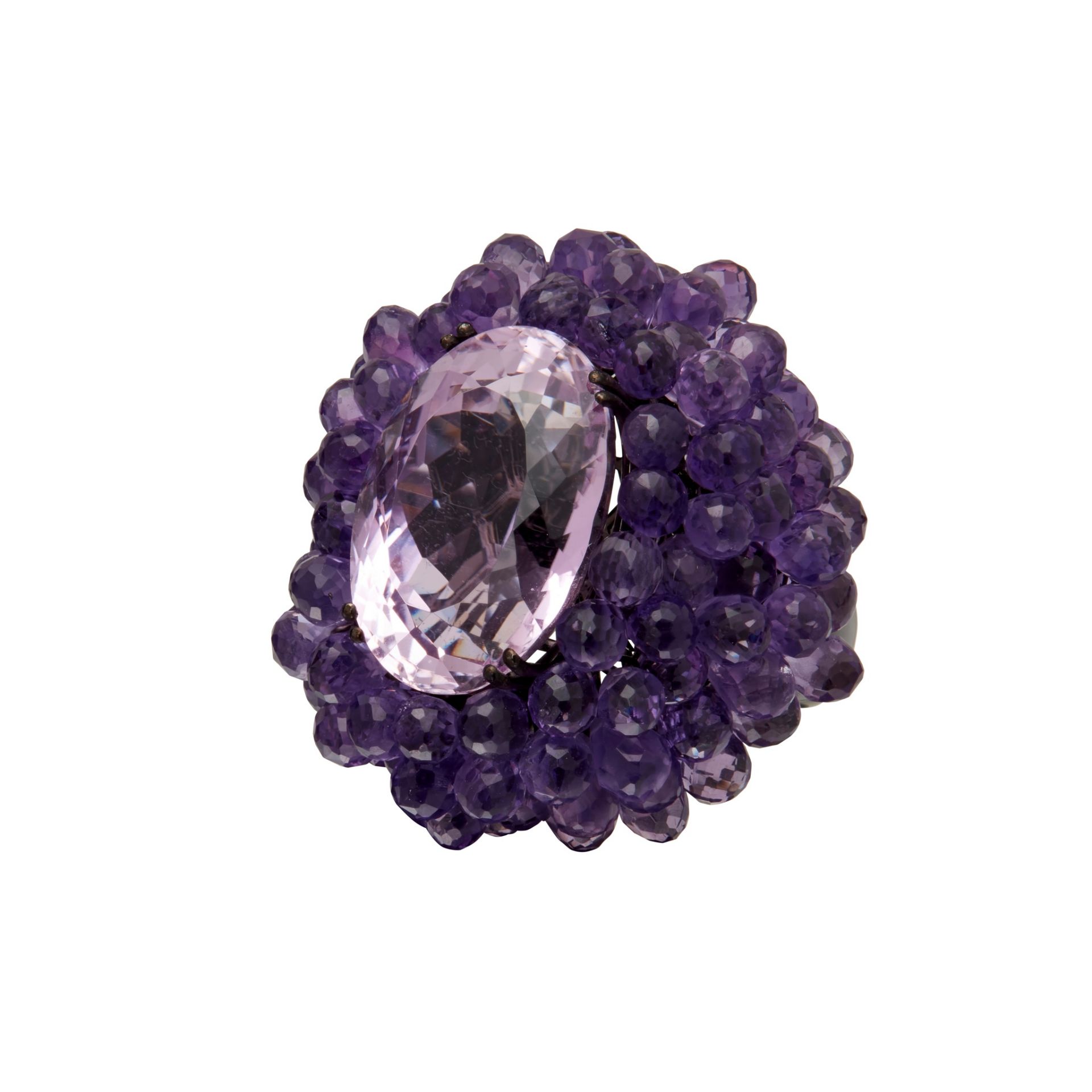 A kunzite and spinel set cocktail ring - Image 2 of 3