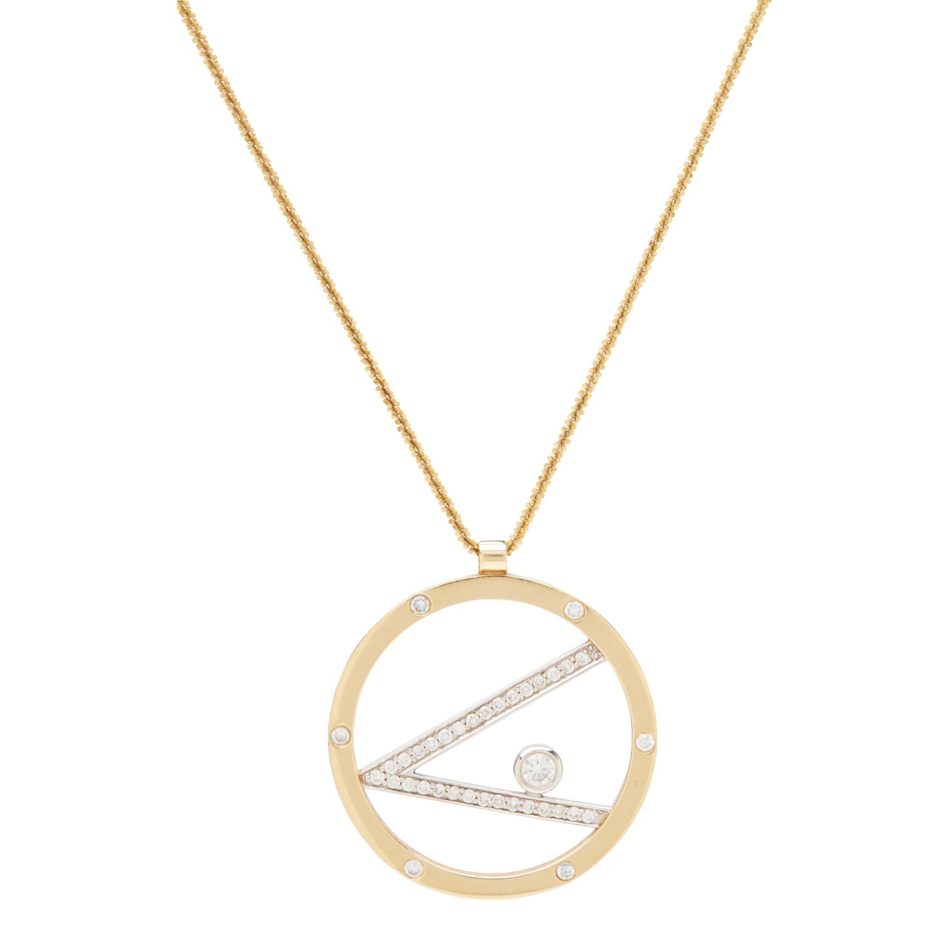 A modern diamond set pendant