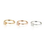 A set of three stacking rings