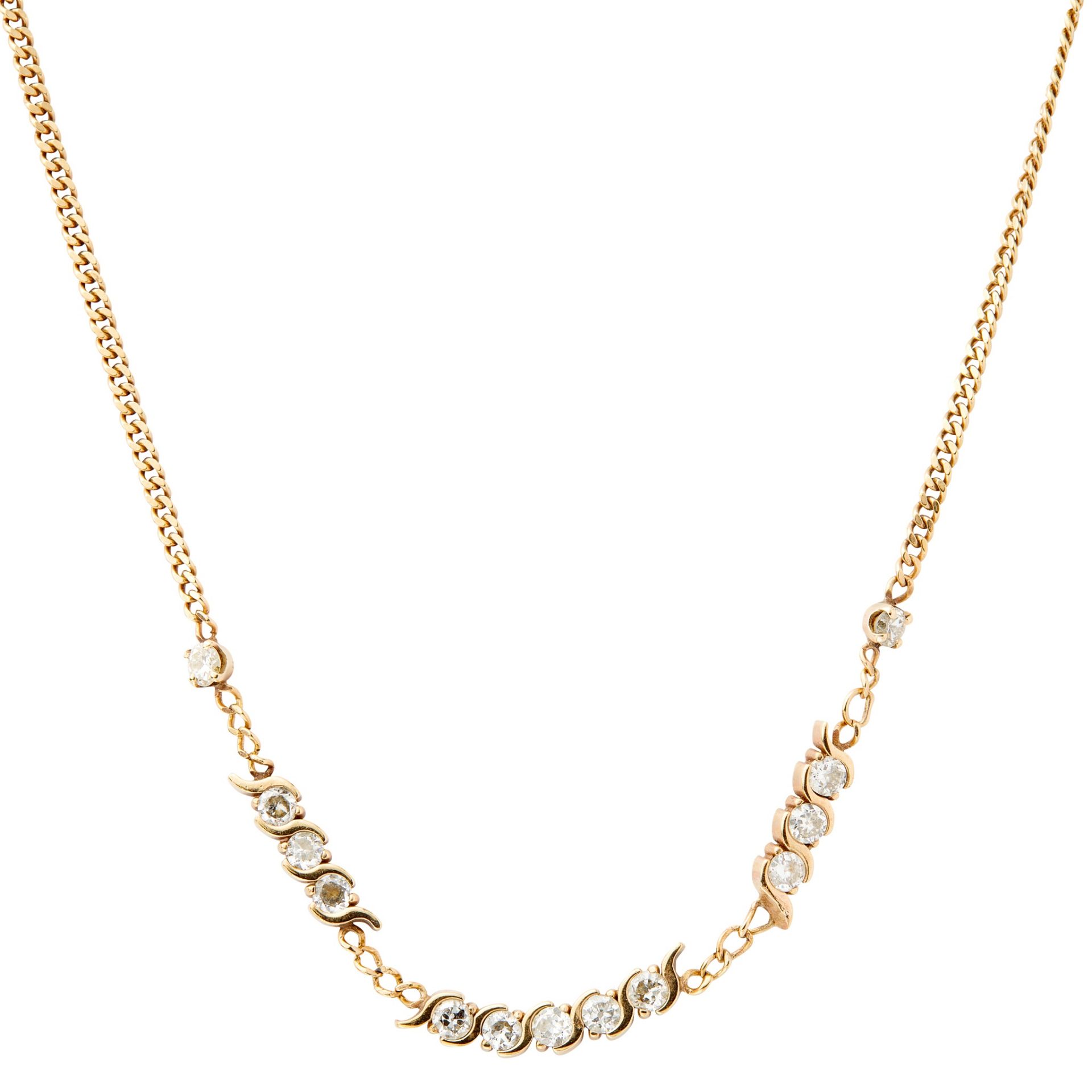 A diamond set necklace