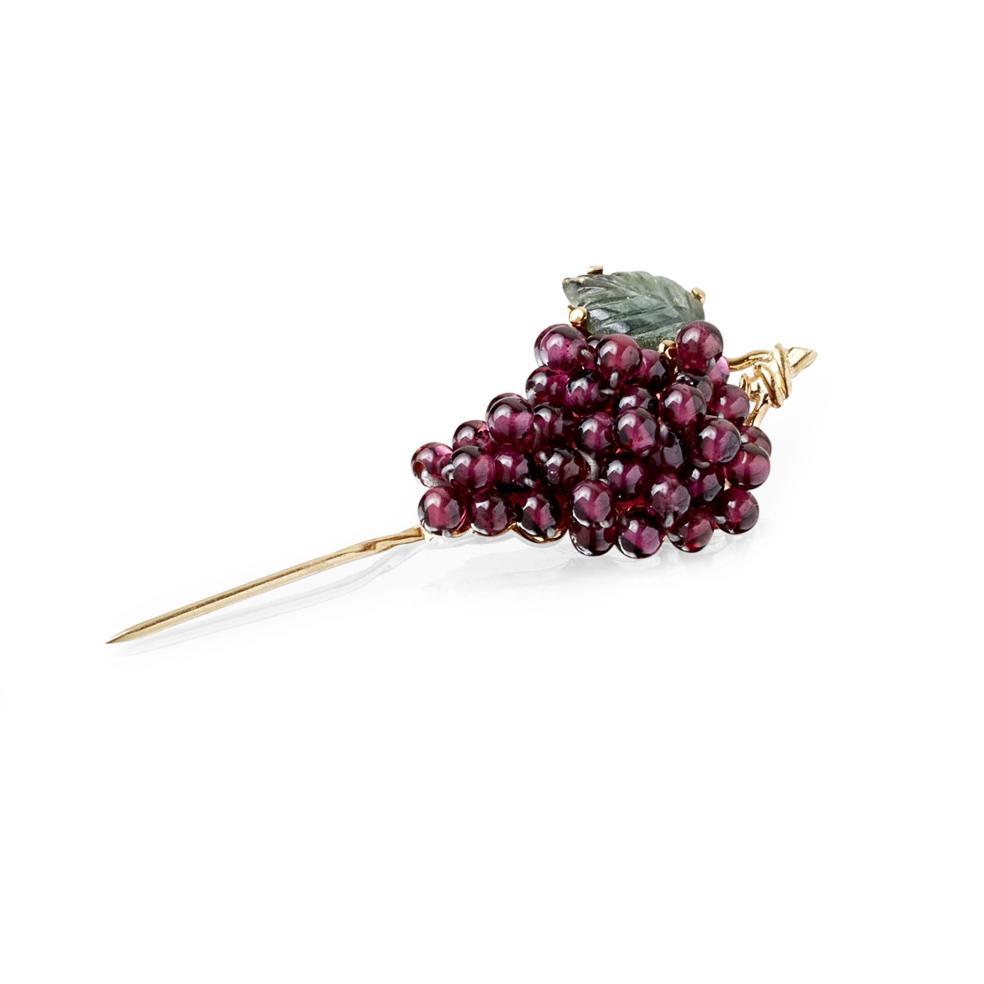 An emerald and garnet set stick pin - Image 2 of 2