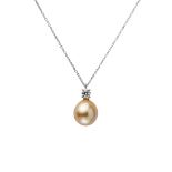 A South Sea pearl and diamond pendant