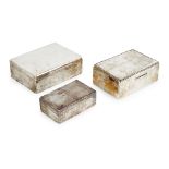 Three table cigarette boxes