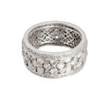 A diamond set eternity ring