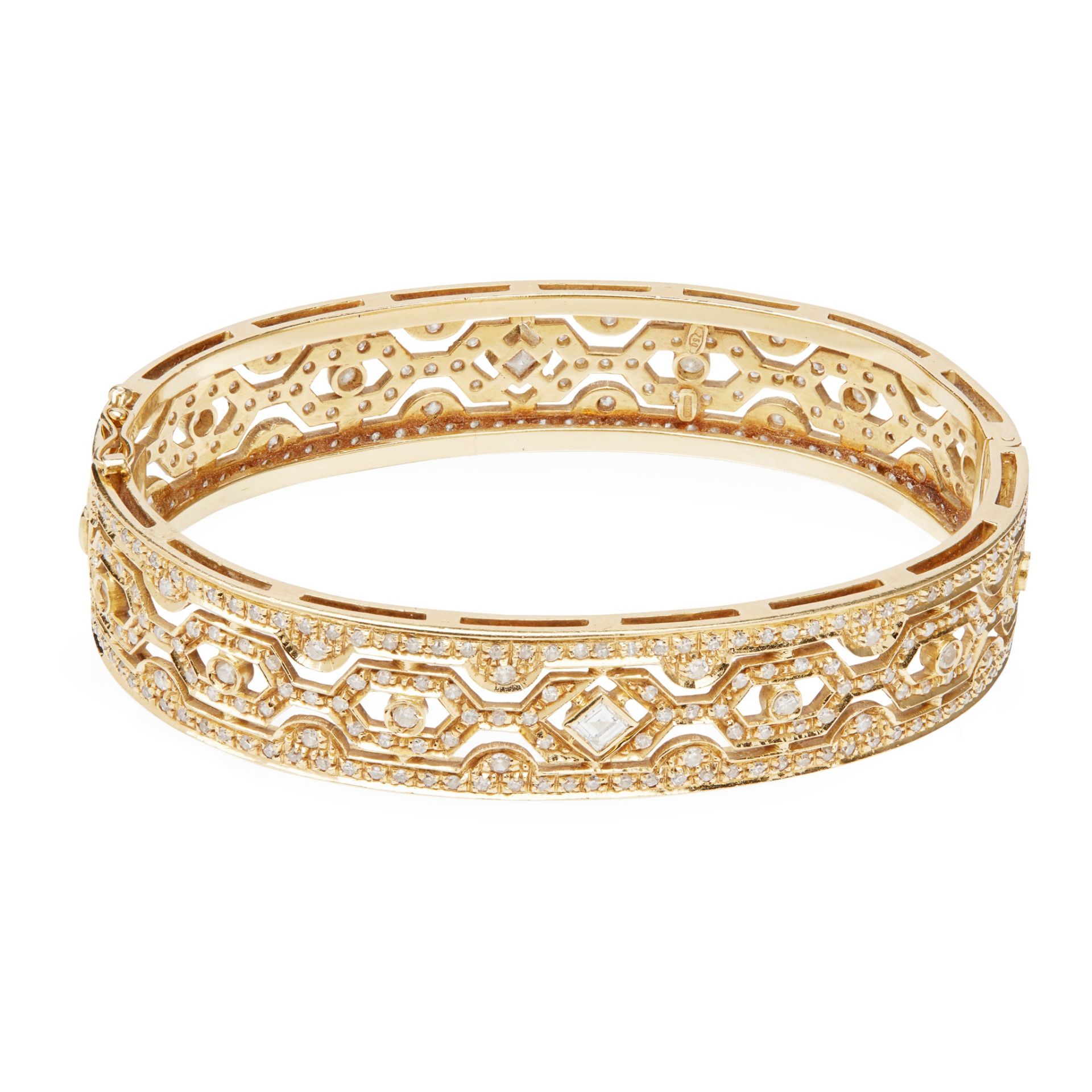 A diamond set bangle