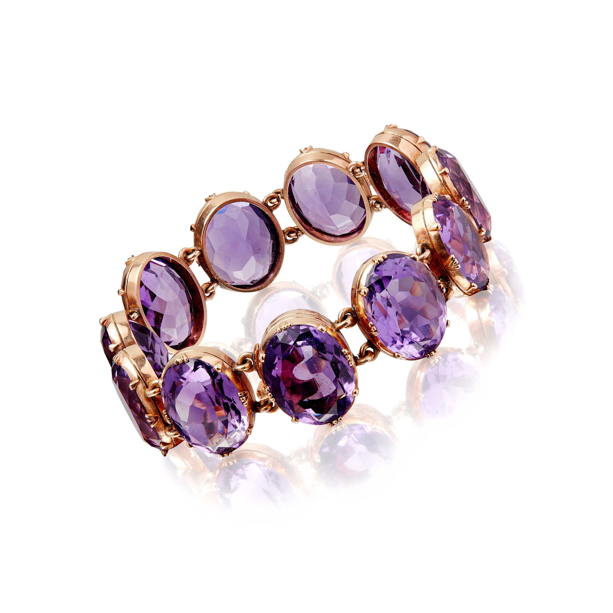 A Victorian amethyst set bracelet - Image 2 of 2