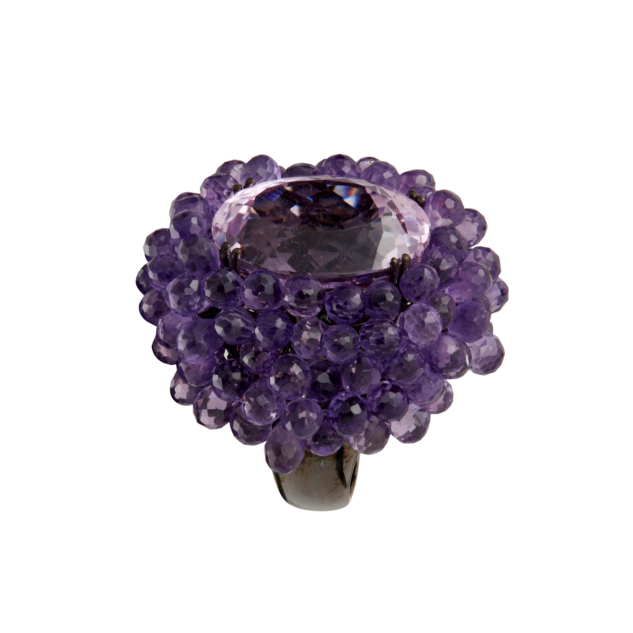 A kunzite and spinel set cocktail ring - Image 3 of 3