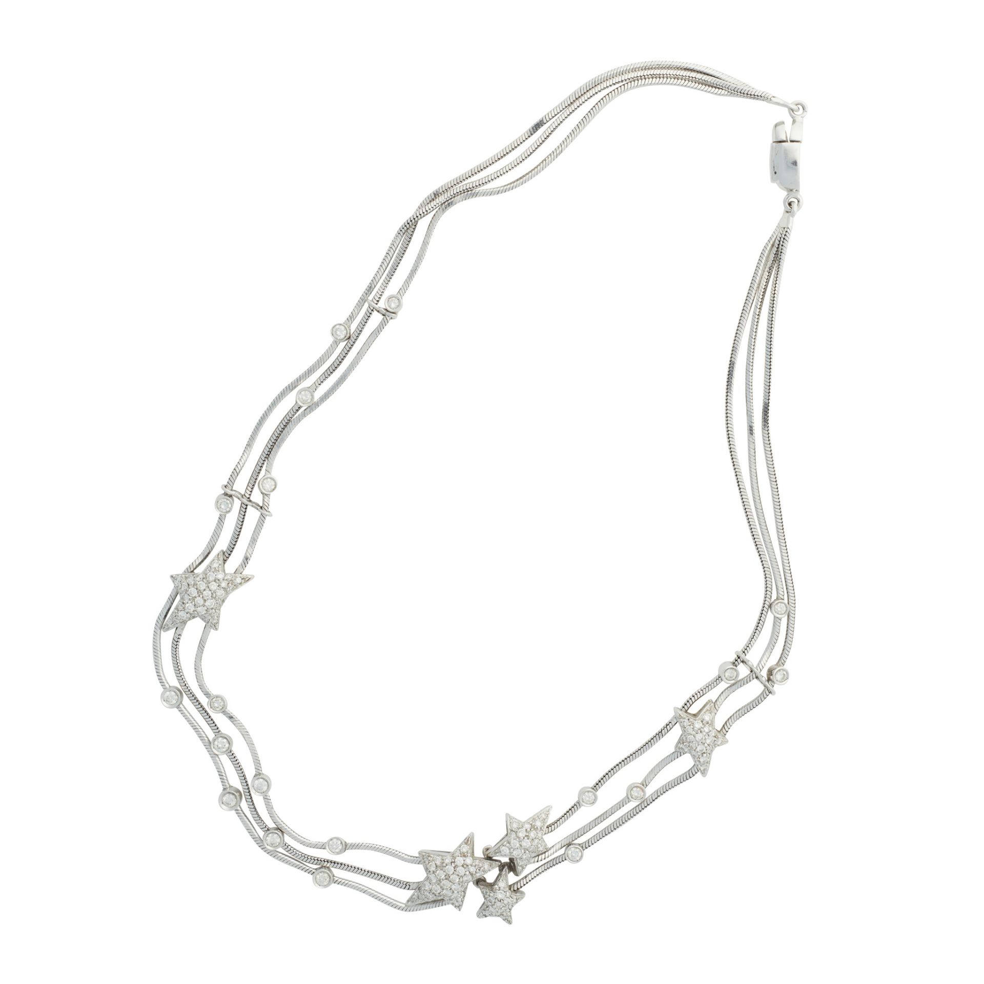 A diamond set multi-strand star necklace, Stefan Hafner