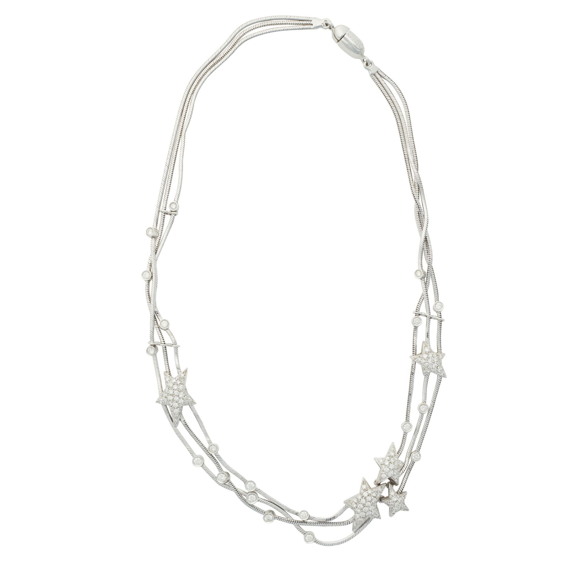 A diamond set multi-strand star necklace, Stefan Hafner - Bild 2 aus 2
