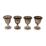 A set of four 18th century egg cups