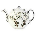 A WEMYSS WARE TEAPOT 'WHITE BROOM' PATTERN, EARLY 20TH CENTURY
