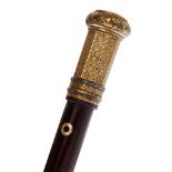 THE PRINCE CHARLES EDWARD STUART WALKING CANE AN IMPORTANT 18TH CENTURY EUROPEAN DAMASCENE STEEL