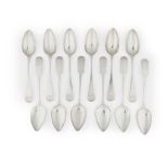 PERTH - A SET OF SIX SCOTTISH PROVINCIAL TEASPOONS WILLIAM RITCHIE