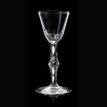 A JACOBITE WINE GLASS 18TH CENTURY